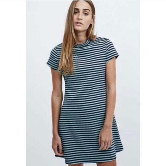 Free People Beach On The Line Stripe Blue Dress Size XS - Picture 1 of 7
